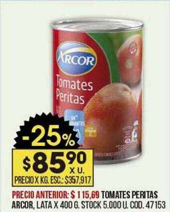 Coto Tomates Peritas Arcor oferta