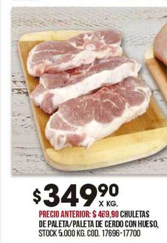 Coto Chuletas De Paleta Paleta De Cerdo Con Hueso oferta