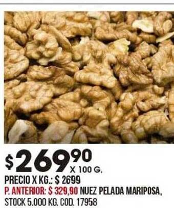 Coto Nuez Pelada Mariposa oferta