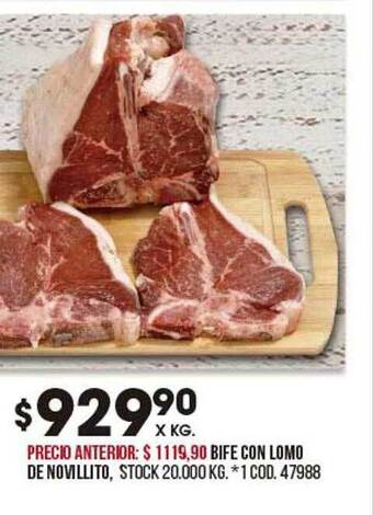 Coto Bife Con Lomo De Novillito oferta