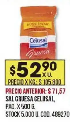 Coto Sal Gruesa Celusal oferta