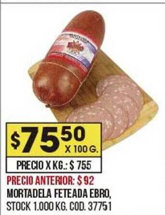 Coto Mortadela Feteada Ebro oferta