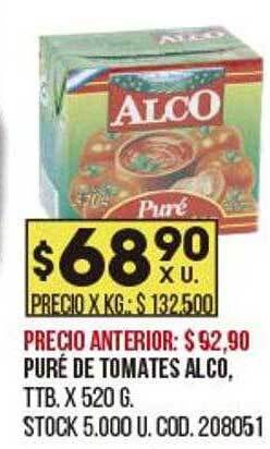 Coto Puré De Tomates Alco oferta
