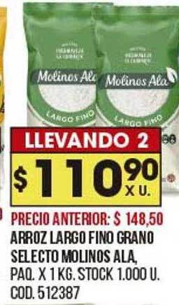 Coto Arroz Largo Fino Grano Selecto Molinos Ala oferta