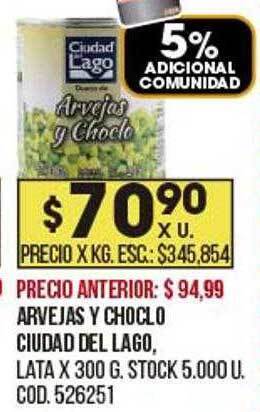 Coto Arvejas Y Choclo Ciudad Del Lago oferta