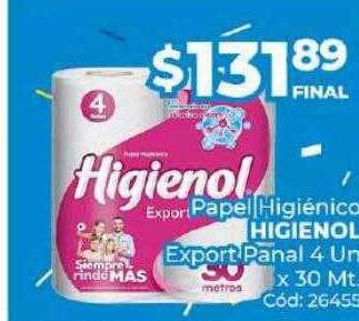 Diarco Papel Higiénico Higienol Export Panal oferta