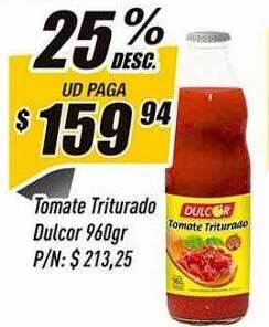 Supermercados Comodin Tomate Triturado Dulcor 960gr oferta