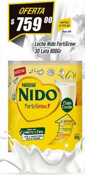 Supermercados Comodin Leche Nido Fortigrow oferta