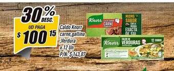 Supermercados Comodin Caldo Knorr Carne, Gallina, Verdura oferta