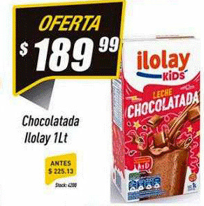 Supermercados Comodin Chocolatada Ilolay oferta
