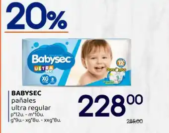 Supermercados Monarca Babysec Pañales Ultra Regular oferta