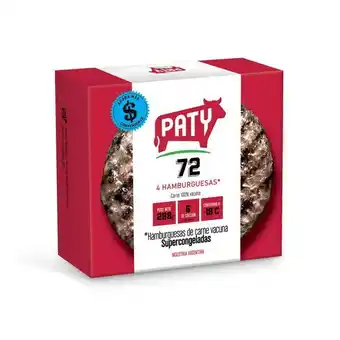 Carrefour Hamburguesa paty 72 g. caja x 4 uni oferta