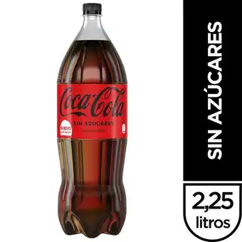 Carrefour Gaseosa coca cola sin azúcares 2.25 l. oferta