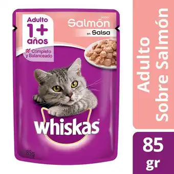 Carrefour Alimento para gatos whiskas 85 g. salmón oferta