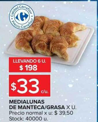 Carrefour Medialunas De Manteca O Grasa oferta