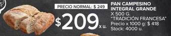 Carrefour Pan Campesino Integral Grande oferta