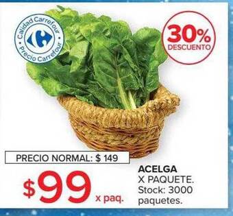 Carrefour Acelga X Paquete oferta