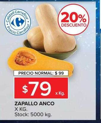 Carrefour Zapallo Anco oferta