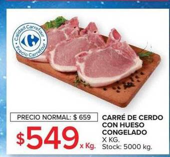 Carrefour Carré De Cerdo Con Hueso Congelado oferta