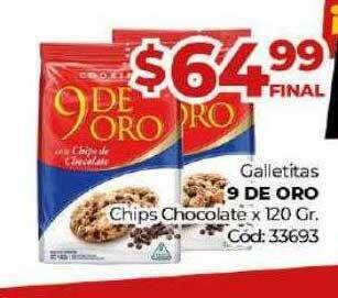 Diarco Galletitas 9 De Oro Chips Chocolate oferta