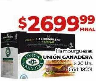 Diarco Hamburguesas Unión Ganadera oferta
