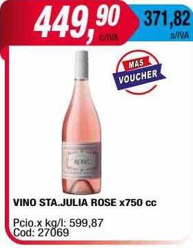 Maxiconsumo Vino Sta.julia Rose oferta