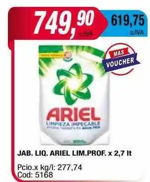 Maxiconsumo Jab. Liq. Ariel Lim. Prof. X 2,7 Lt oferta