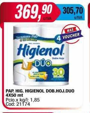 Maxiconsumo Pap.hig. Higienol Dob. Hoj. Duo oferta