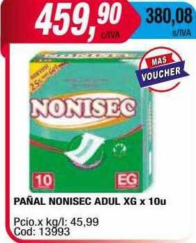 Maxiconsumo Pañal Nonisec Adul oferta