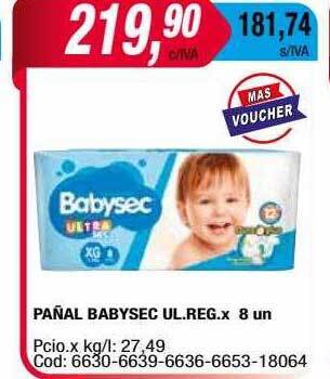 Maxiconsumo Pañal Babysec Ul.reg oferta