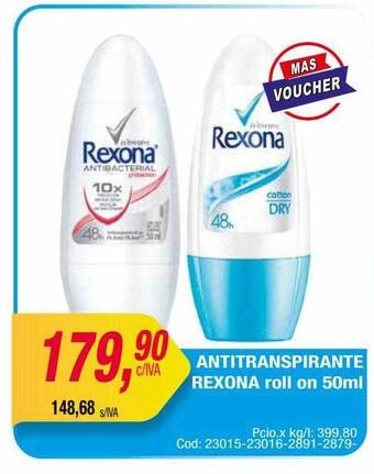 Maxiconsumo Antitranspirante Rexona Roll On oferta