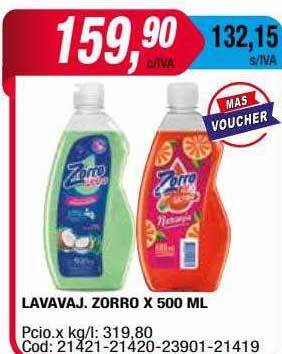 Maxiconsumo Lavavaj. Zorro oferta
