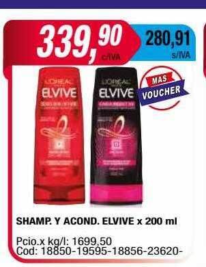 Maxiconsumo Shamp.y Acond. Elvive oferta
