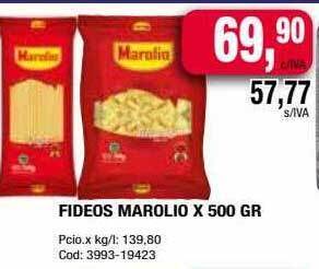 Maxiconsumo Fideos Marolio oferta