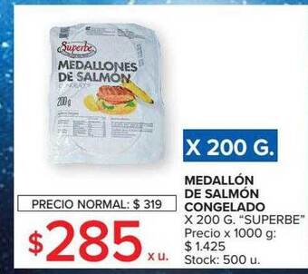 Carrefour Market Medallón De Salmón Congelado oferta