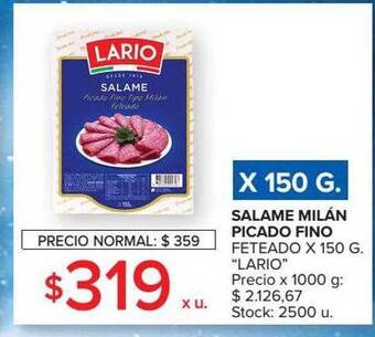 Carrefour Market Salame Milán Picado Fino Feteado oferta