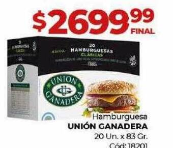 Diarco Hamburguesa Unión Ganadera oferta
