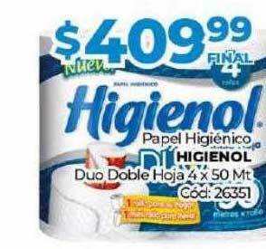 Diarco Papel Higiénico Higienol Duo Doble Hoja oferta