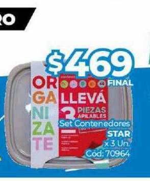 Diarco Set Contenedores Star oferta