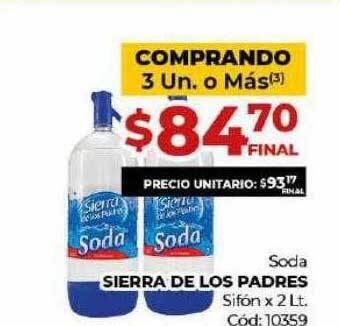Diarco Soda Sierra De Los Padres Sifón oferta