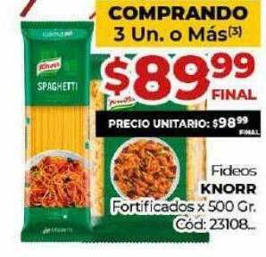Diarco Fideos Knorr Fortificados oferta