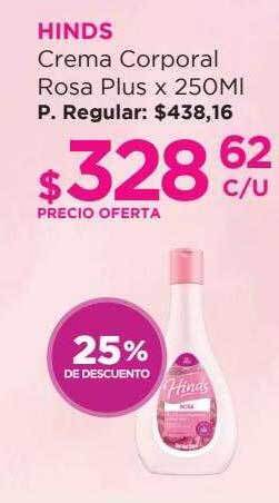 Punto de Salud Hinds Crema Corporal Rosa Plus 25% De Descuento oferta