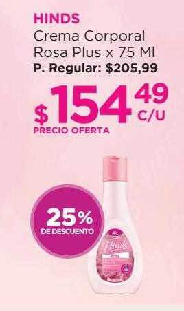 Punto de Salud Hinds Crema Corporal Rosa Plus 25% De Descuento oferta