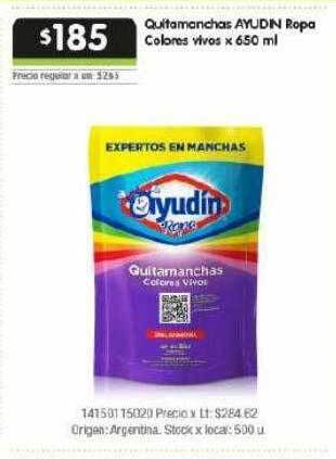 Jumbo Quitamanchas Ayudin Ropa Colores Vivos oferta