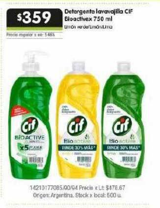 Jumbo Detergente Lavavajilla Cif Bioactive oferta