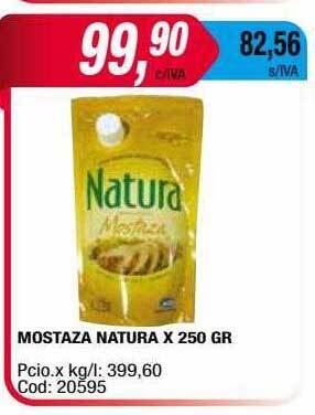 Maxiconsumo Mostaza Natura oferta