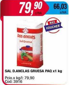 Maxiconsumo Sal D.anclas Gruesa Paq oferta