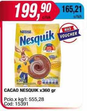Maxiconsumo Cacao Nesquik oferta