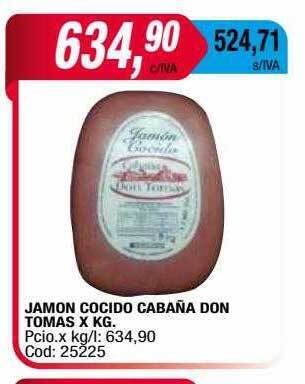 Maxiconsumo Jamon Cocido Cabaña Don Tomas oferta