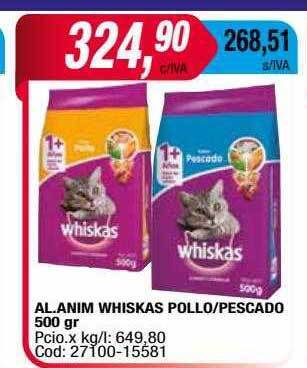 Maxiconsumo Al.anim Whiskas Pollo-pescado oferta